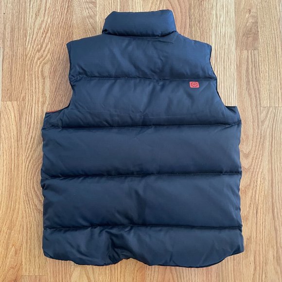 Old Navy Reversible Quilted Puffer Vest Blue Orange Boys Small - Picture 2 of 11